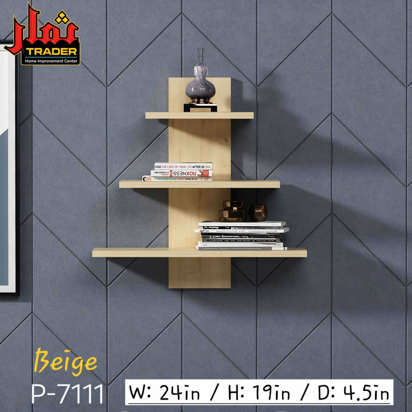 Modern White Wall Shelves with Vertical Back Panel | 3-Tier Floating Wall Rack for Home & Office - Image 2