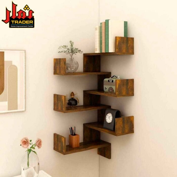 Modern Wooden Wall Shelves with Storage Box Design | Floating Display Rack & Decorative Wall Shelf Pakistan