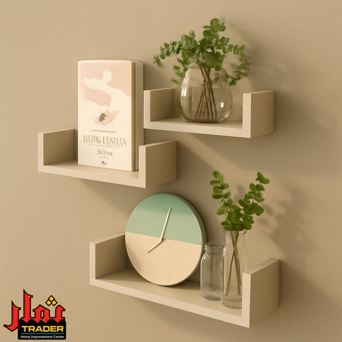 Modern Black Wall Rack with Storage | Decorative Wall Rack for Home