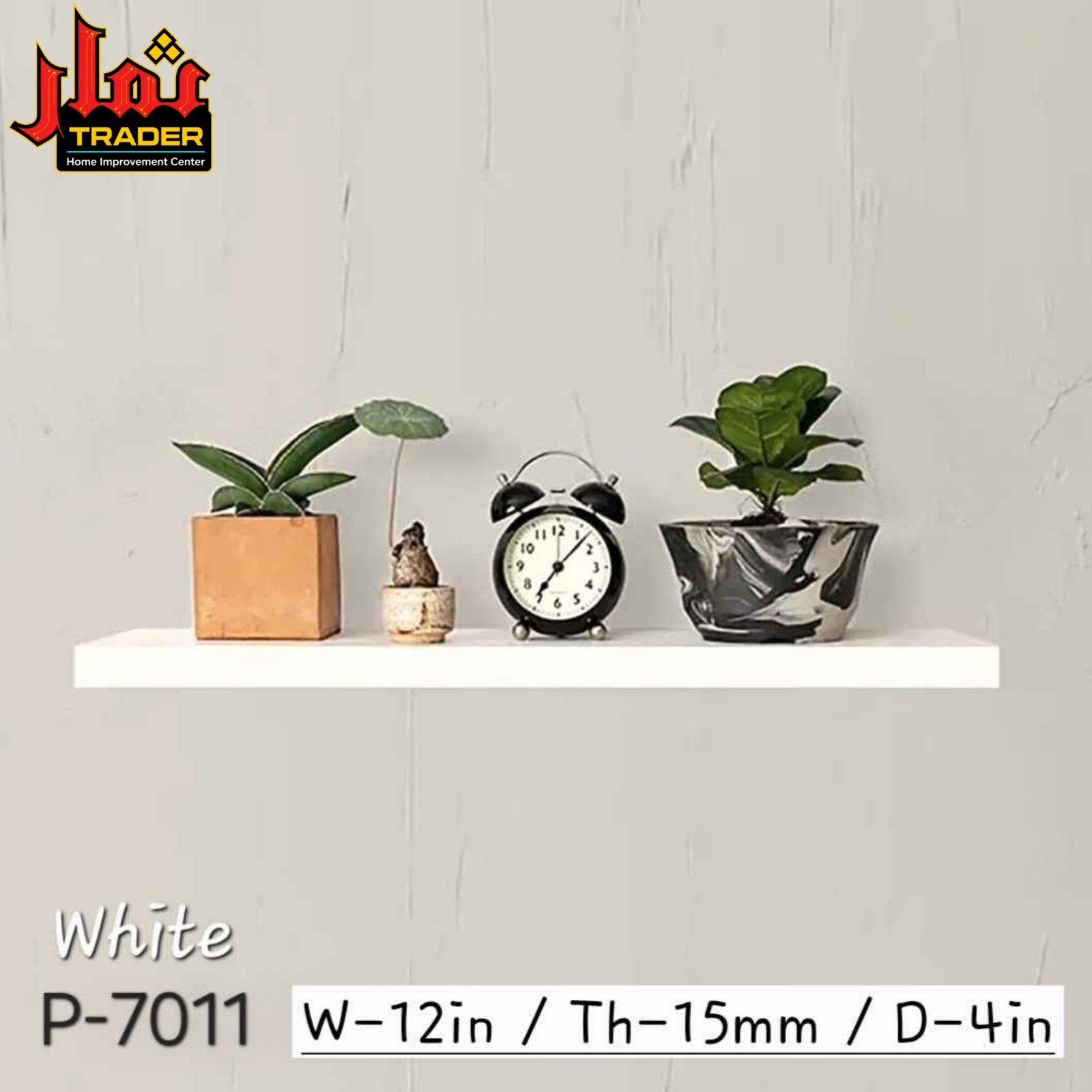 Modern Black Floating Wall Shelf | Minimalist Decorative Display Shelf - Image 3