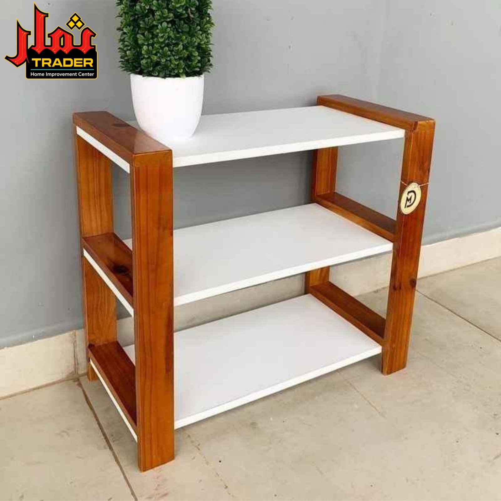Modern Wooden Storage Racks with Multi-Level Shelves | Home & Office Storage