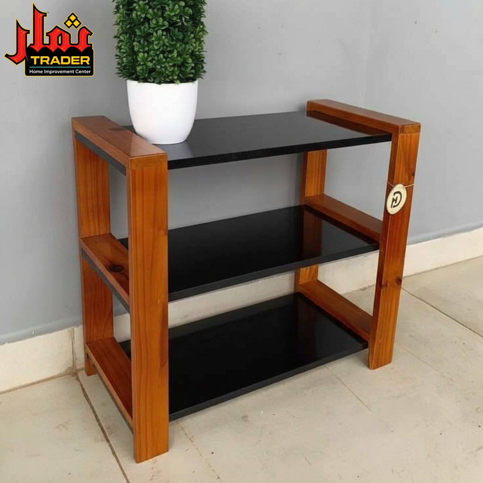 Modern Wooden Storage Racks with Multi-Level Shelves | Home & Office Storage - Image 4