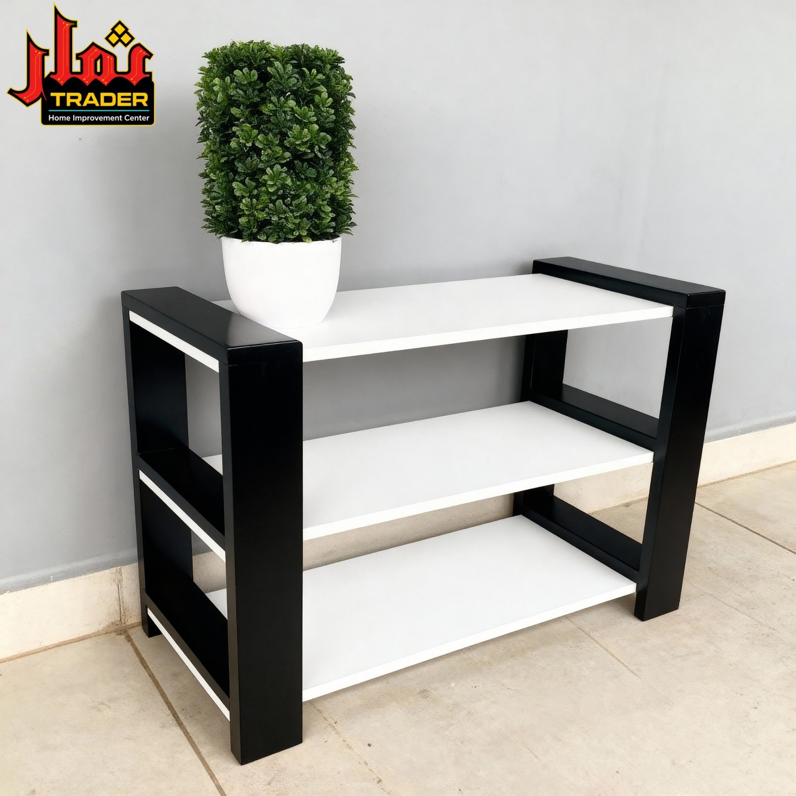 Modern Wooden Storage Racks with Multi-Level Shelves | Home & Office Storage - Image 2