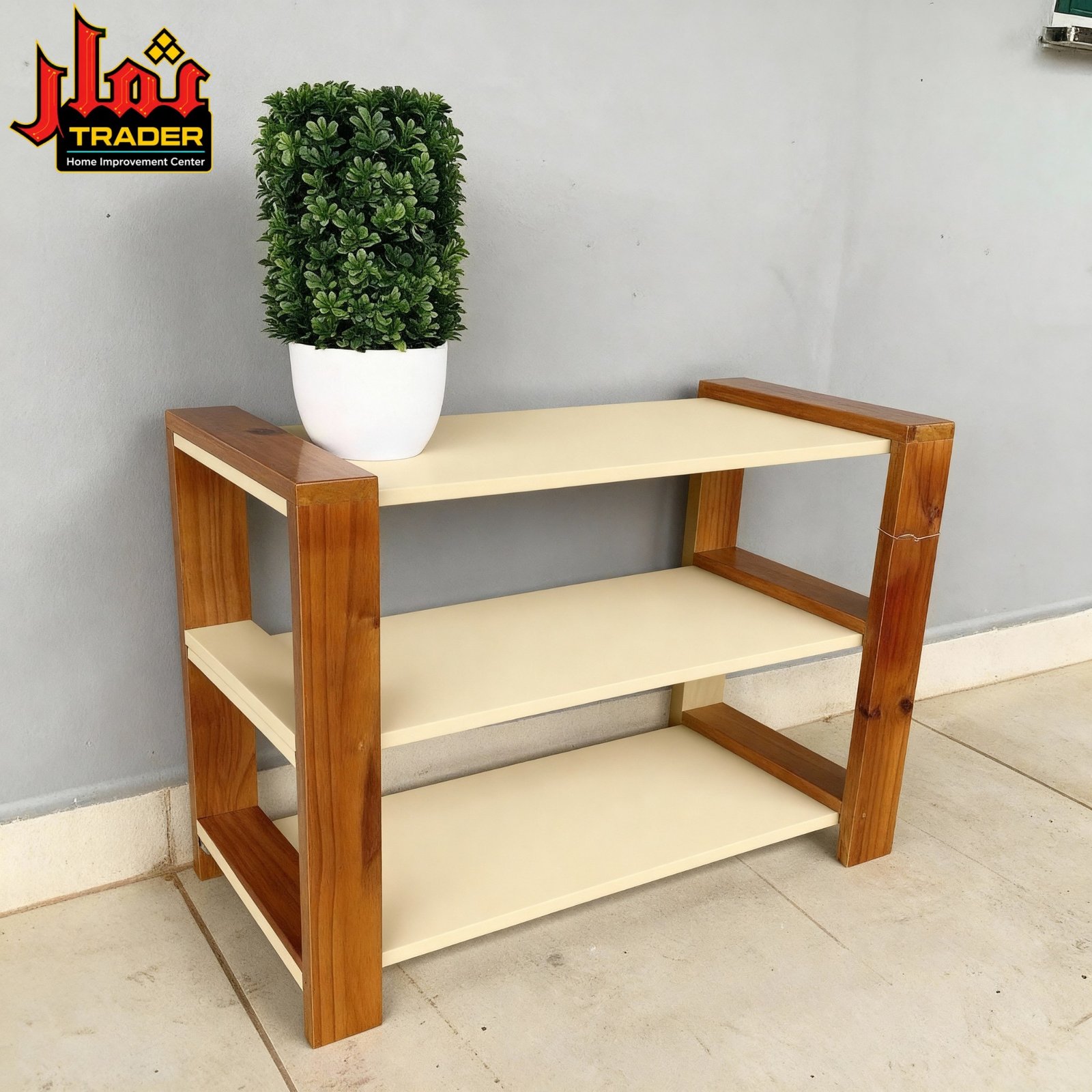 Modern Wooden Storage Racks with Multi-Level Shelves | Home & Office Storage - Image 3
