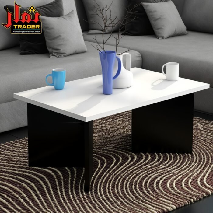 Modern Black Coffee Table | Minimalist Rectangular Living Room Center Table Pakistan