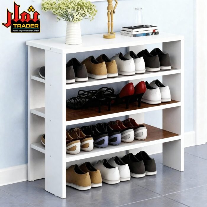 Modern White Shoe Rack | Multi-Tier Shoe Storage & Organizer for Home