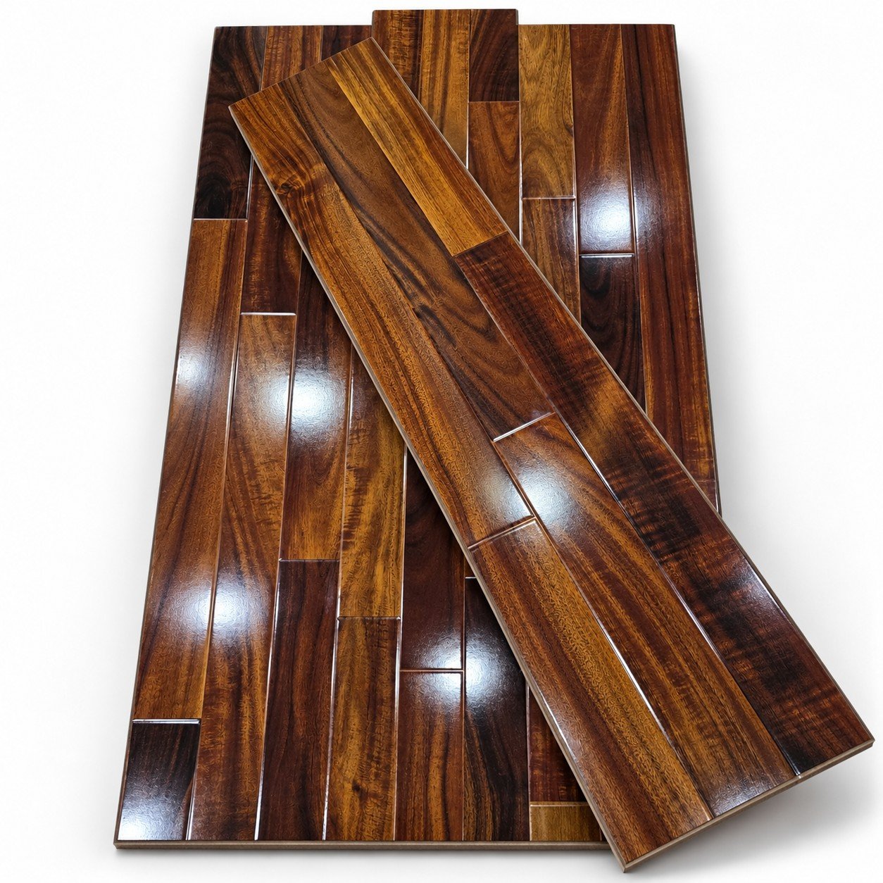 Premium 3-Strip Wood Flooring – Rich Walnut Brown