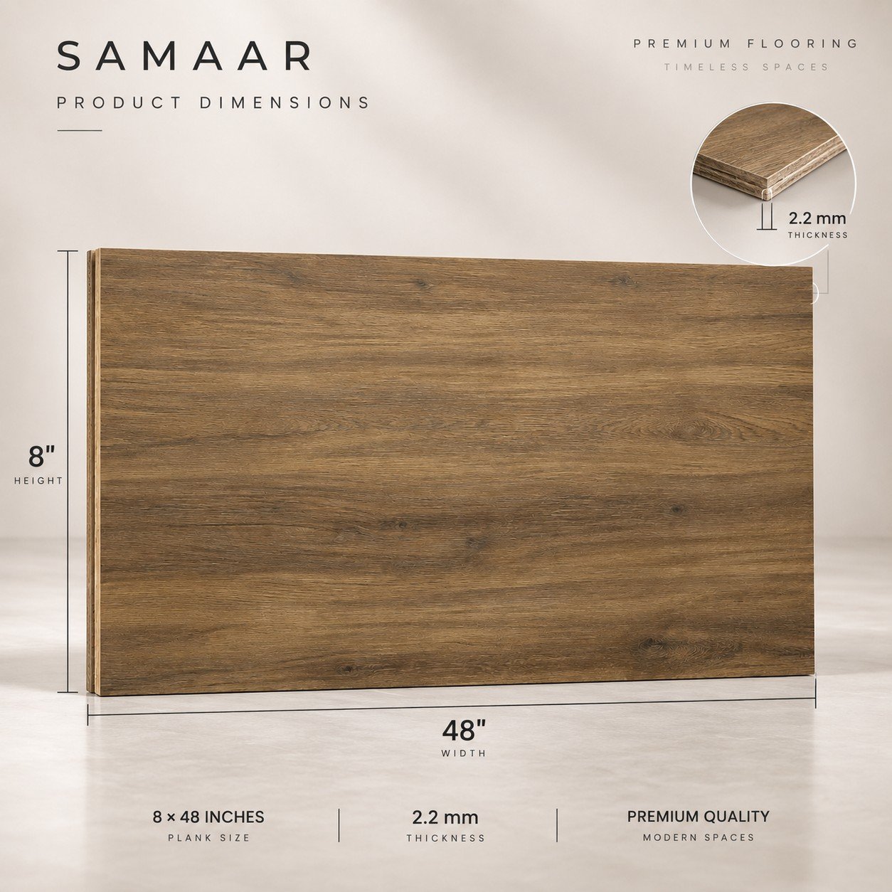 Premium Natural Oak Wood Panel – 88020-4 - Image 2
