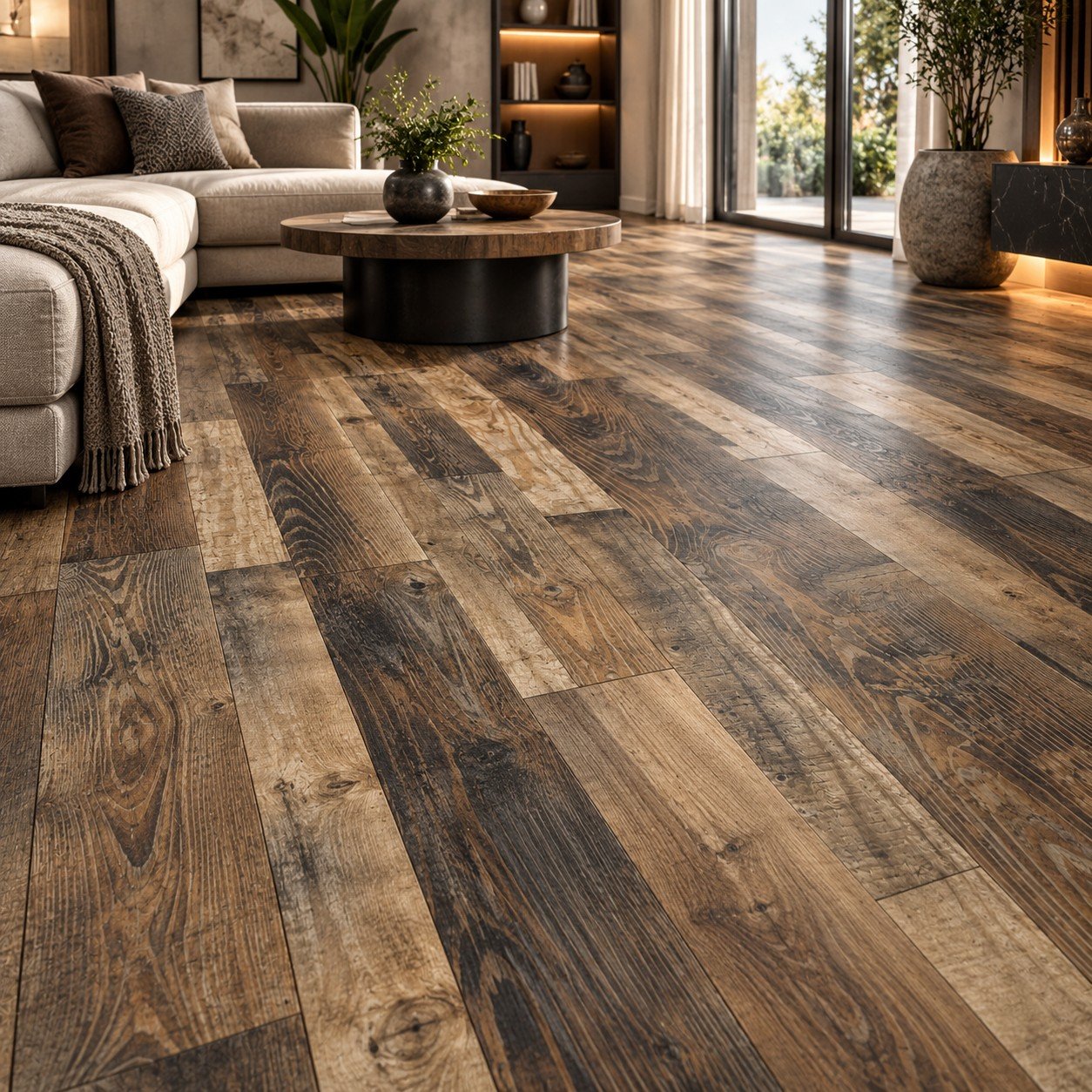 Premium Rustic Multi-Tone Wooden Flooring – Reclaimed Wood Look - Image 2