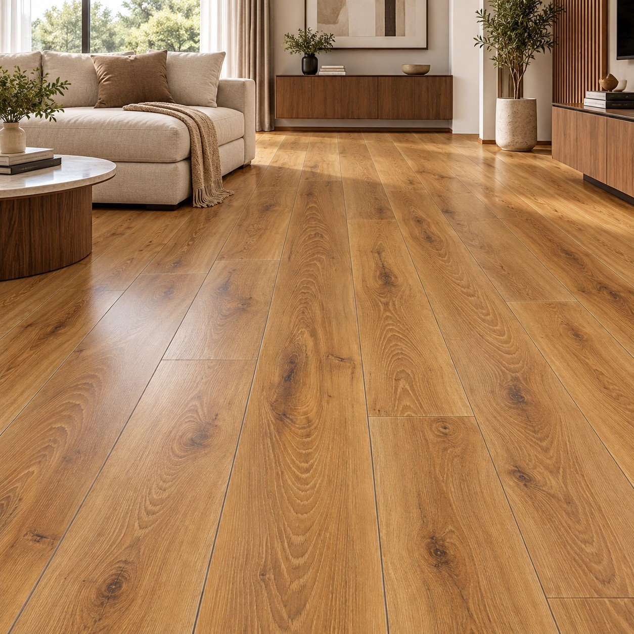 Premium Natural Oak Wooden Flooring – Warm Golden Wood Grain | Wooden Flooring Pakistan - Image 2