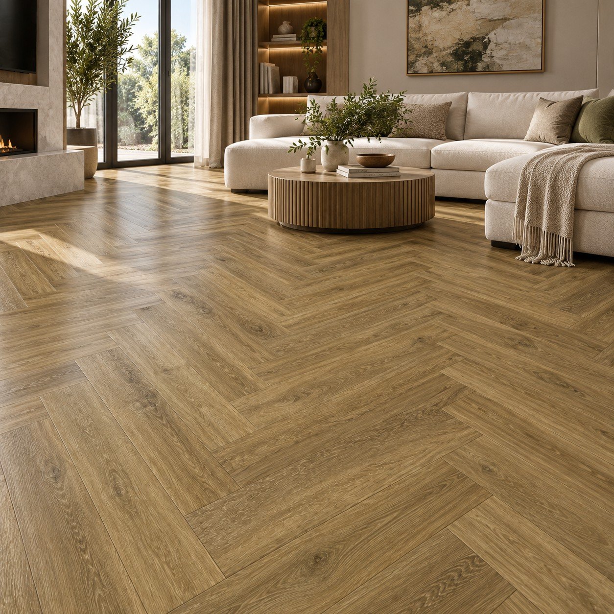 Premium Natural Oak Wooden Flooring – Warm Brown Wood Grain | Wooden Flooring Pakistan - Image 2