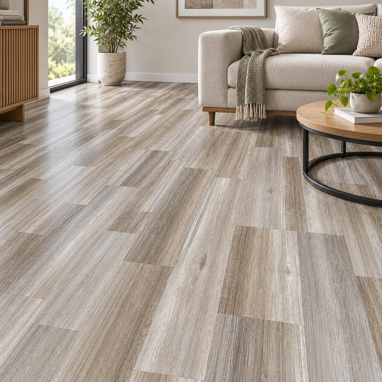 Beige PVC Flooring in Pakistan | Wood-Look Flooring – SAMMAR - Image 2