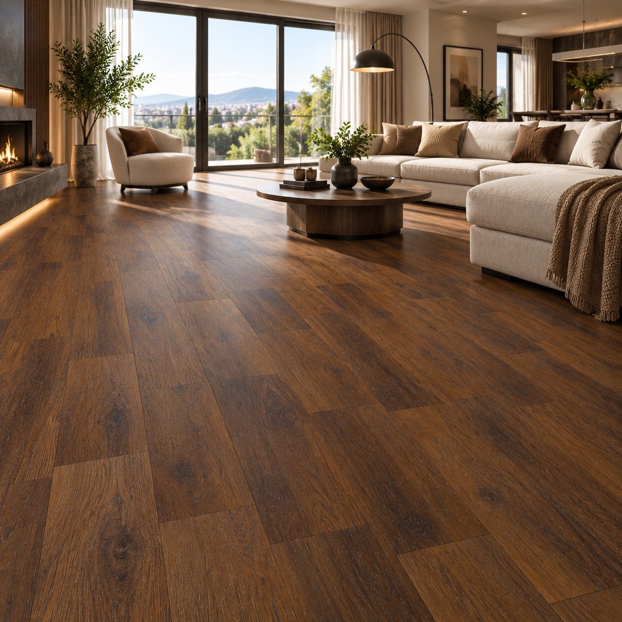 Dark Walnut Brown Wood Flooring Lahore | SAMMAR - Image 2