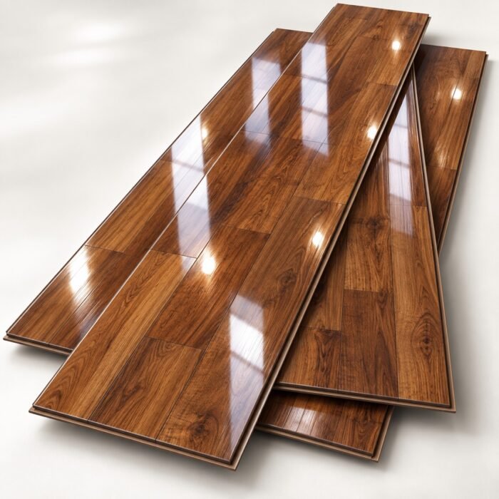 High Gloss Brown Wood Flooring Lahore | SAMMAR