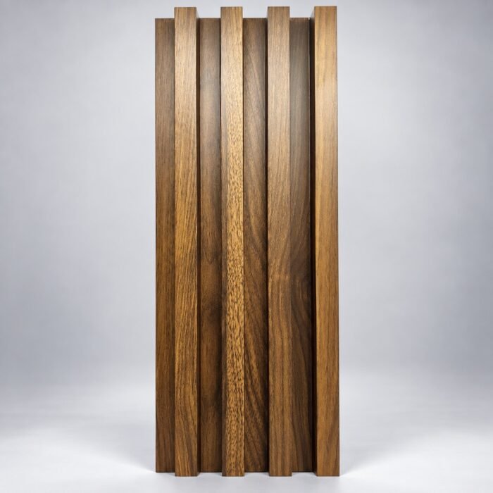 Wooden Fluted Wall Panel Lahore | Walnut Brown | SAMMAR