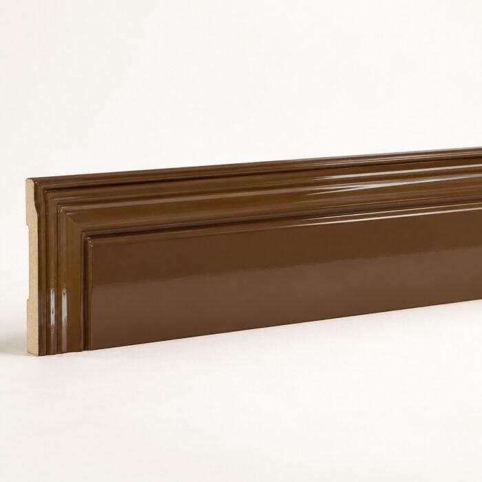 High Gloss Skirting – Premium Brown Decorative Flooring Skirting Profile