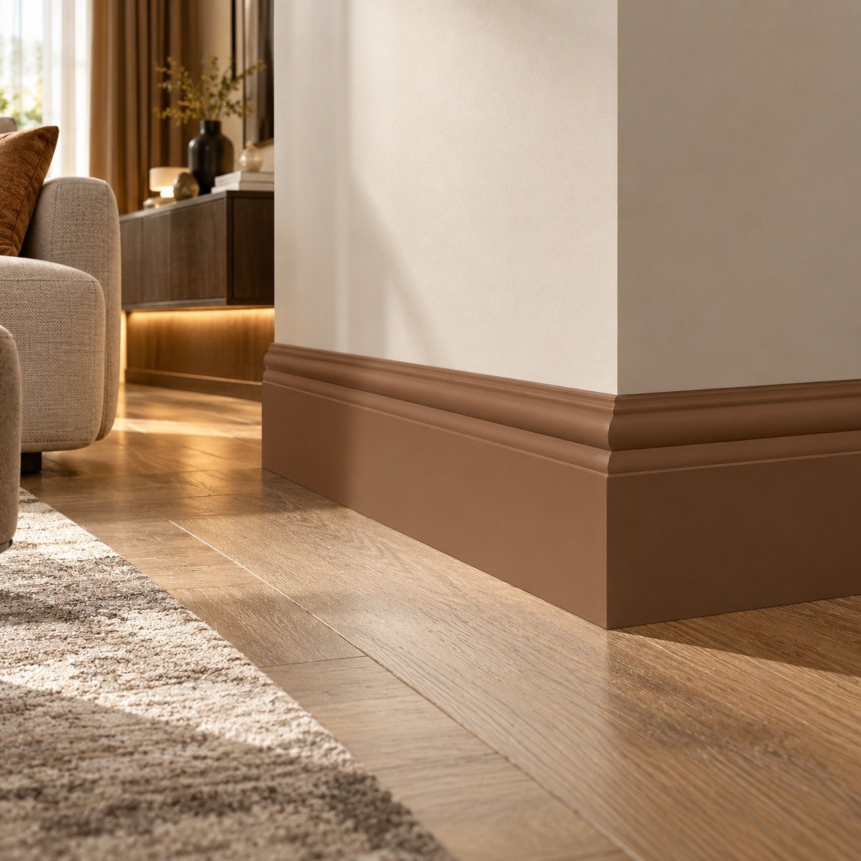 Brown Matte Finish Decorative Skirting - Image 3