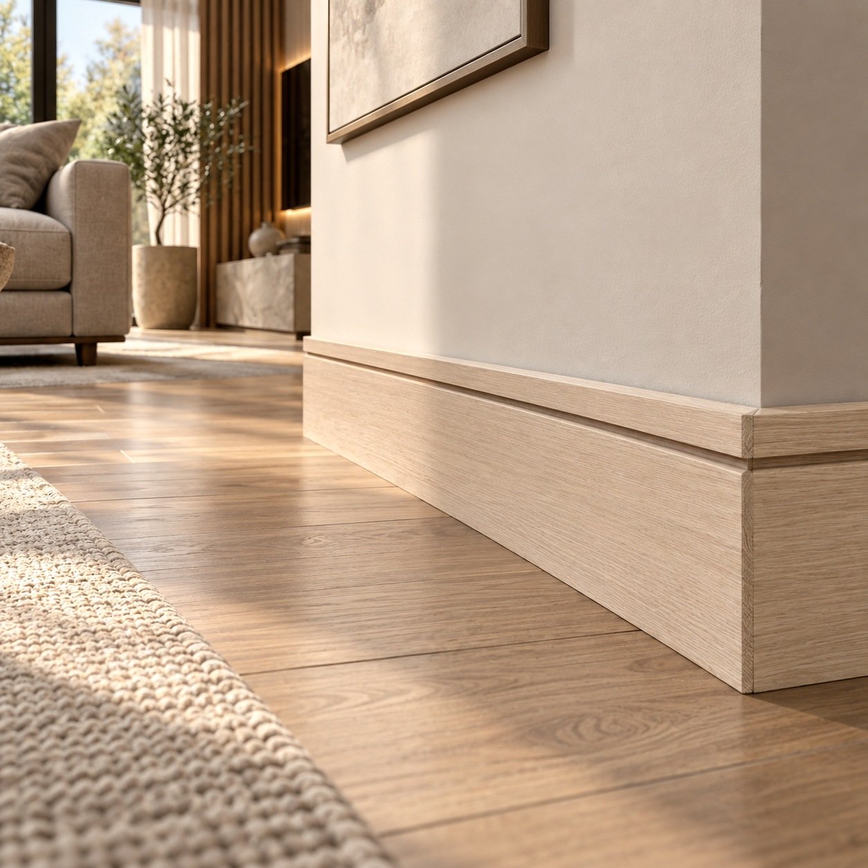 Light Wood Style Modern Skirting - Image 3