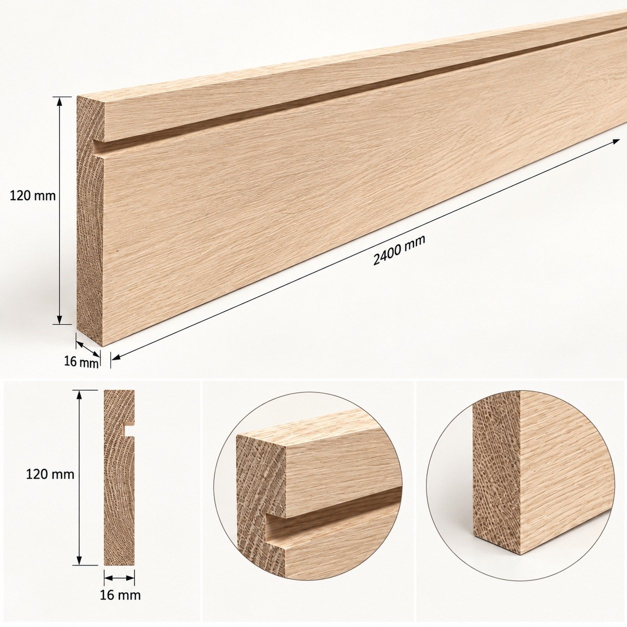 Light Wood Style Modern Skirting - Image 2