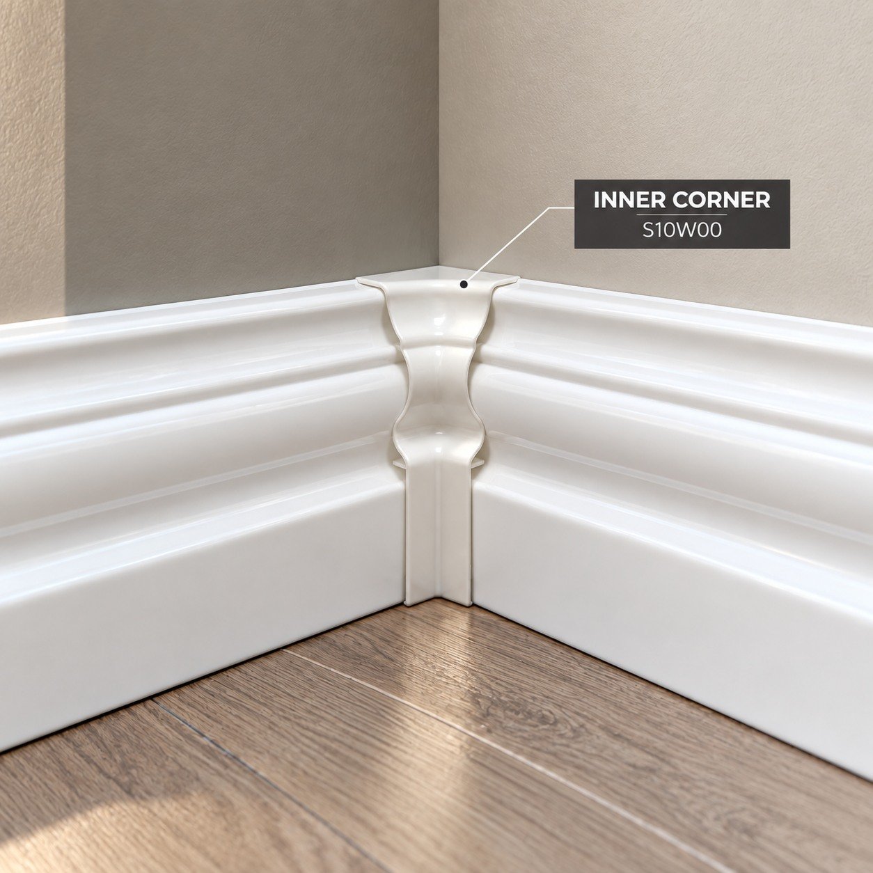 Skirting Accessories – Inner Corner for Wall Skirting - Image 2