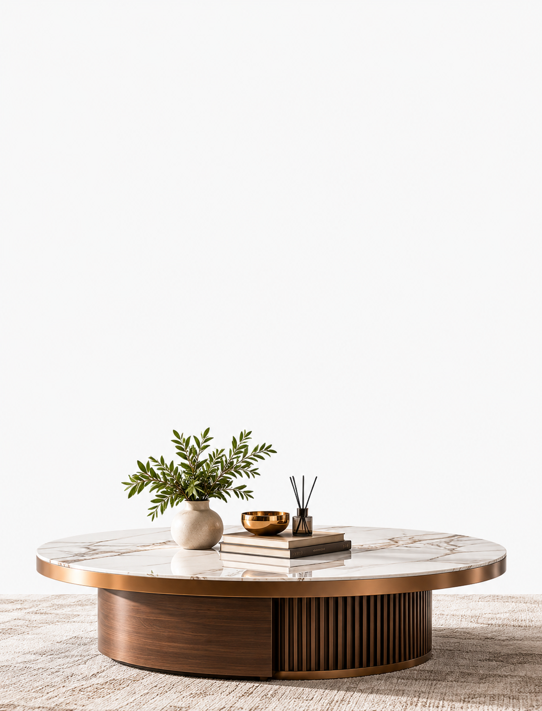 Minimalist Marble Coffee Table Vignette