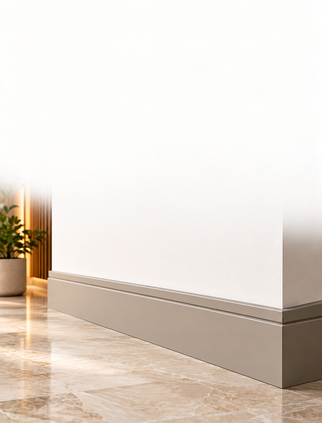 Minimalist Taupe Skirting Detail